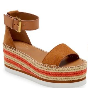 See by Chloe, Glyn Espadrille Sandals, Tan, Size 36 / NWT dust bag, original box